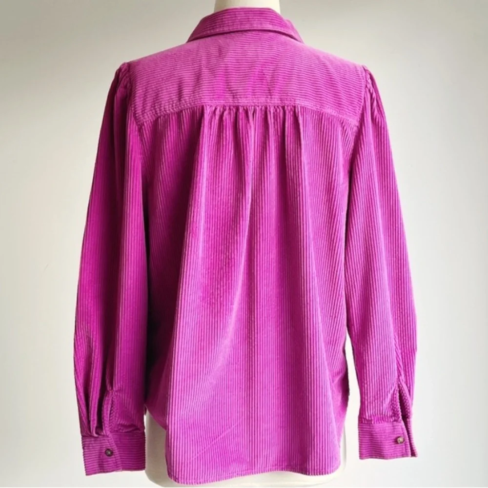 Magenta Button-Up Shirt - Picture 5 of 6